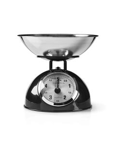 NEDIS BALANÇA RETRO KITCHEN SCALES ANALOGUE METAL BLACK - KASC110BK