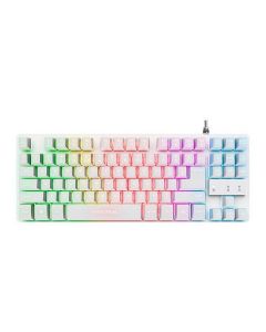 TRUST TECLADO GAMING GXT833 THADO RGB METAL COMPACT WHITE - 25404